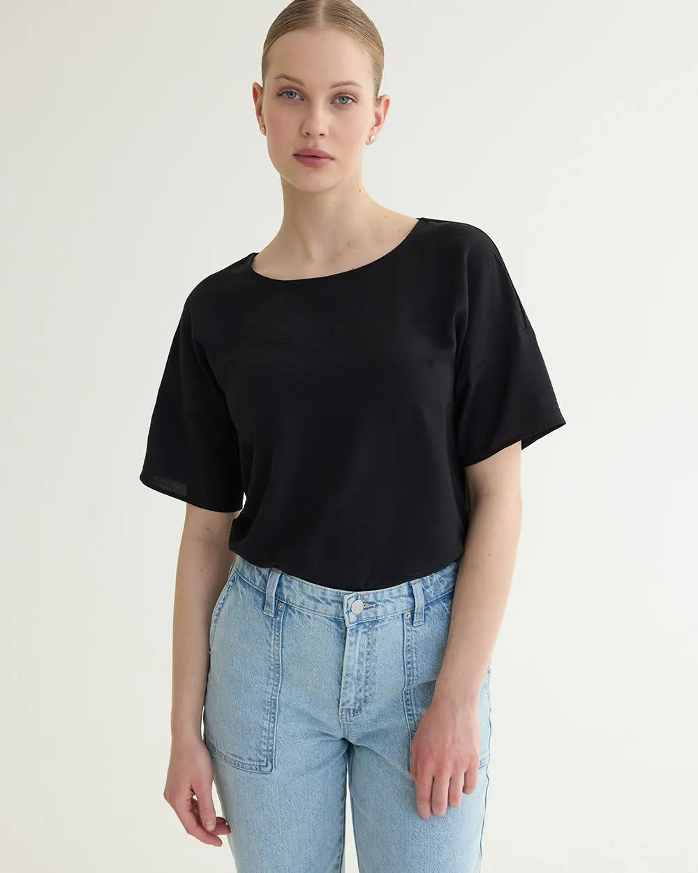 Short-Sleeve Crew-Neck Blouse sold by Reitmans