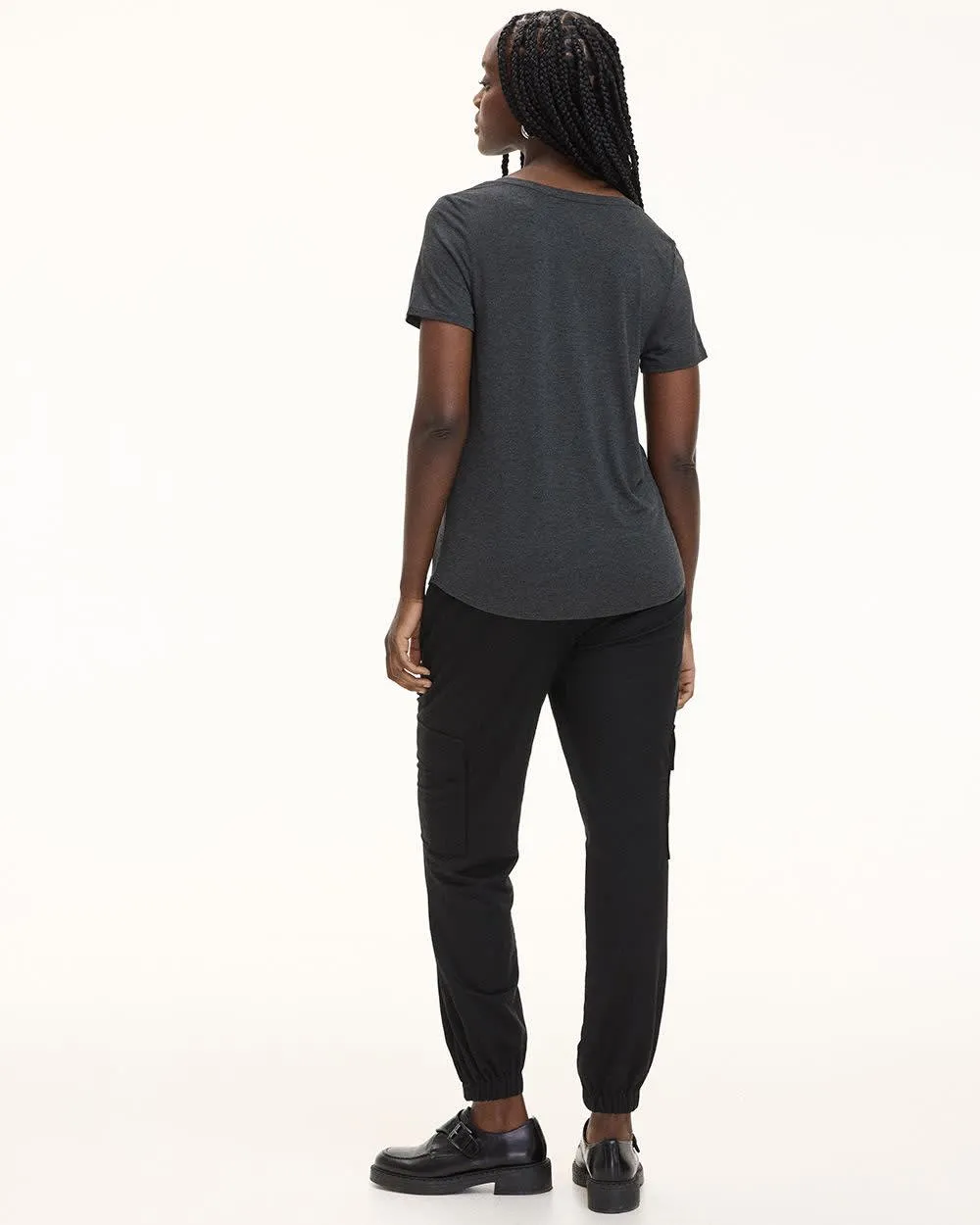 Short-Sleeve V-Neck Tee - R Essentials sold by Reitmans product image thumbnail 2