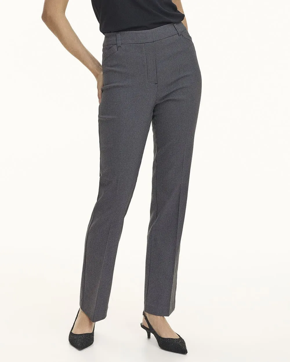Straight-Leg High-Rise Pants - The Iconic (R) sold by Reitmans