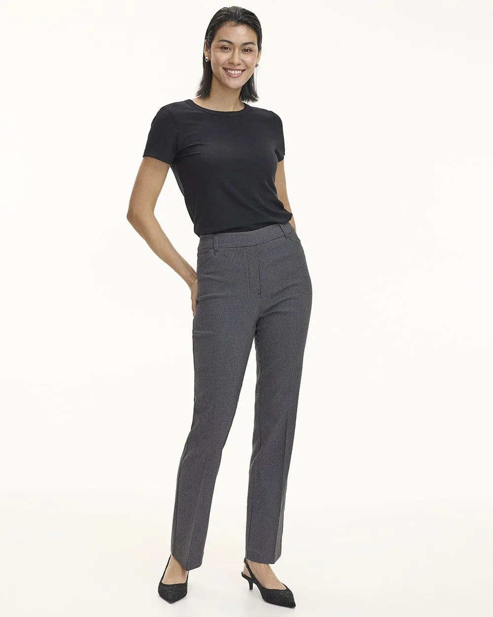 Straight-Leg High-Rise Pants - The Iconic (R) - Tall sold by Reitmans product image thumbnail 3