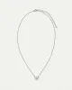Short Heart-Pendant Necklace with Shiny Rhinestones sold by Reitmans