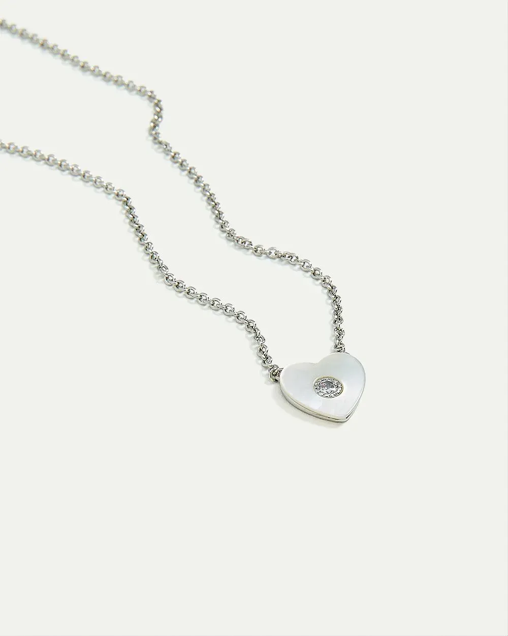 Short Heart-Pendant Necklace with Shiny Rhinestones sold by Reitmans product image thumbnail 3