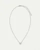Short Heart-Pendant Necklace with Shiny Rhinestones sold by Reitmans
