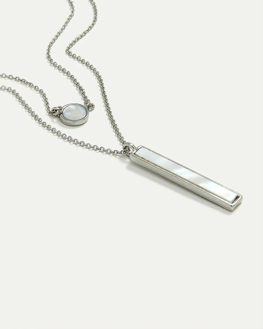 Double-Layer Necklace with Baguette Pendant sold by Reitmans product image thumbnail 3