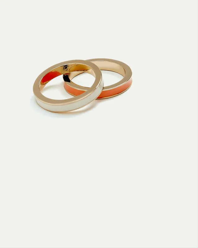 Enamel Rings - Set of 2 sold by Reitmans
