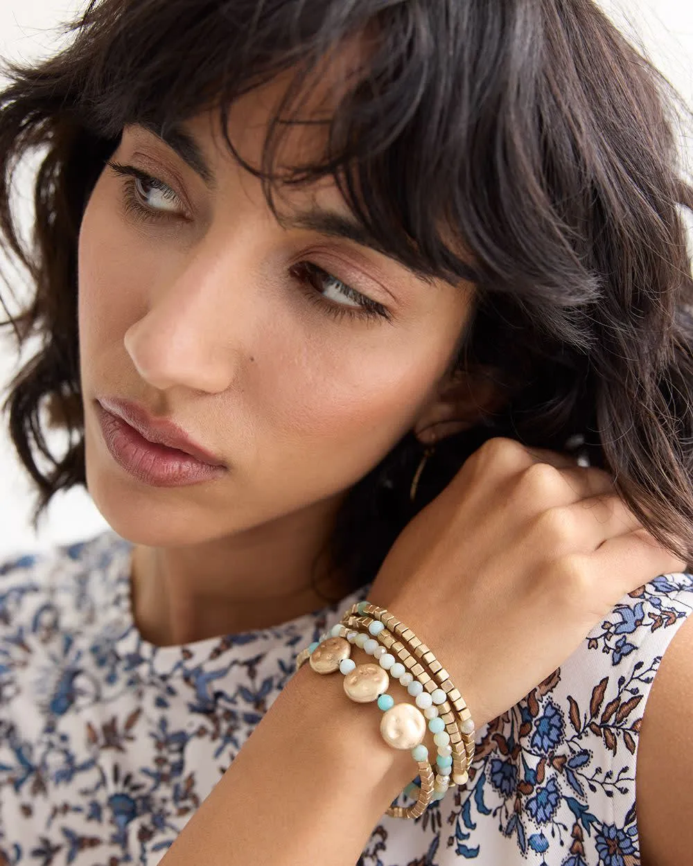 Beaded Elastic Bracelets - Set of 4 sold by Reitmans