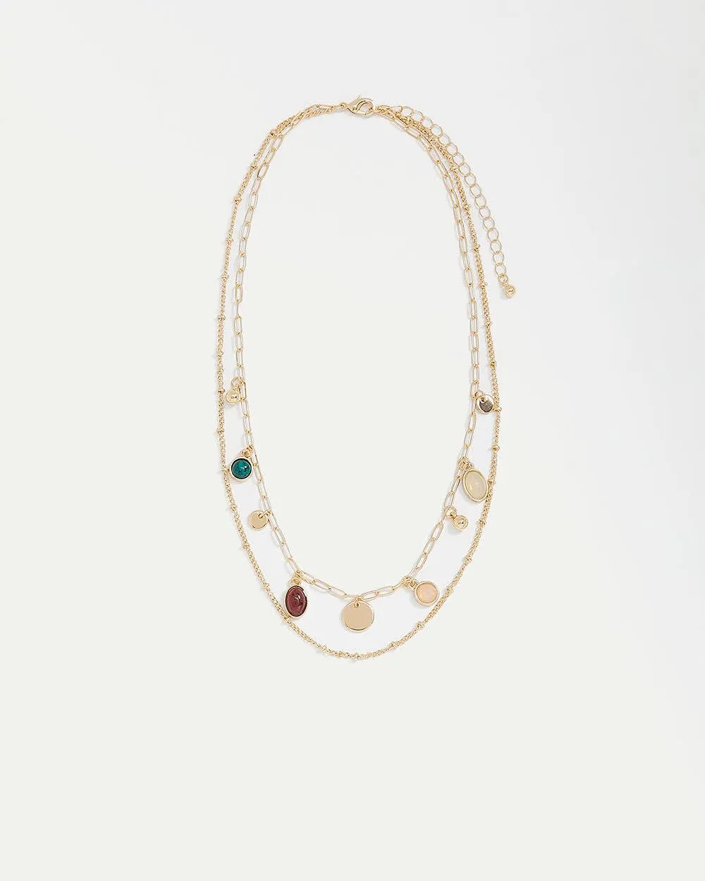 Short Necklace with Delicate Stone Charms sold by Reitmans product image thumbnail 2