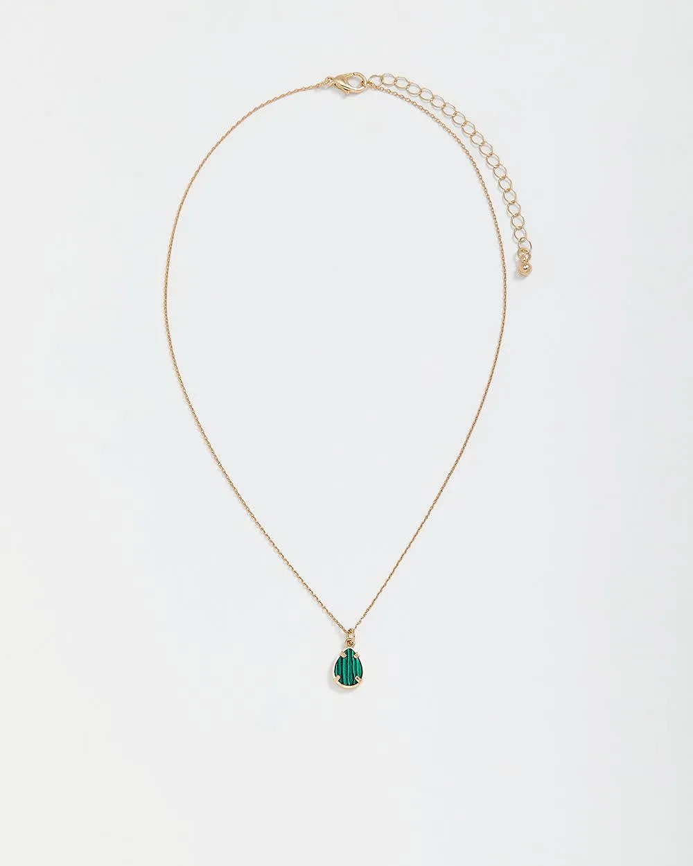 Short Necklace with Malachite Teardrop Pendant sold by Reitmans product image thumbnail 2