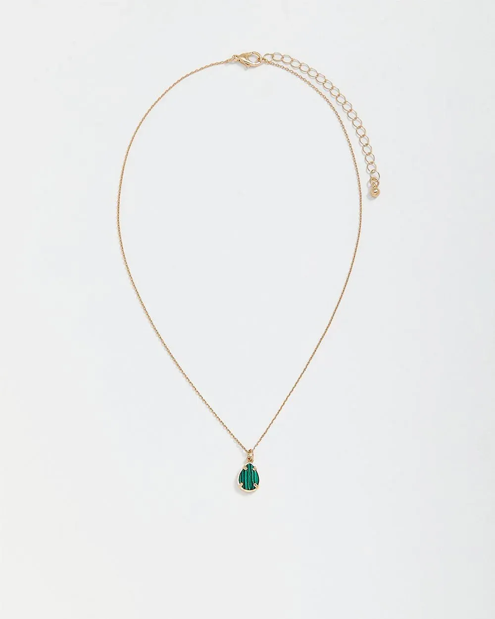 Short Necklace with Malachite Teardrop Pendant sold by Reitmans product image thumbnail 4