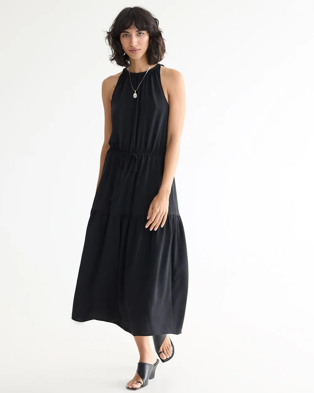 Sleeveless Maxi Dress with Halter Neckline sold by Reitmans product image thumbnail 3