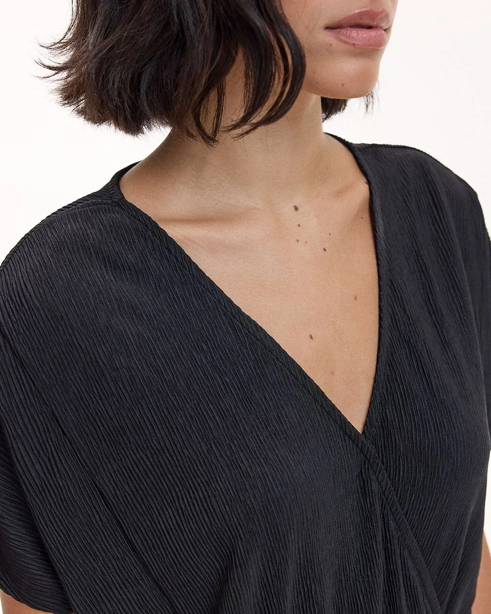 Straight-Leg Short-Sleeve Jumpsuit with Wrap Front sold by Reitmans product image thumbnail 5