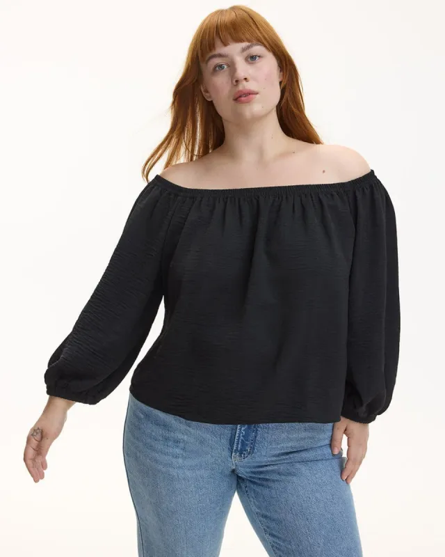 Long-Sleeve Off-the-Shoulder Blouse sold by Reitmans