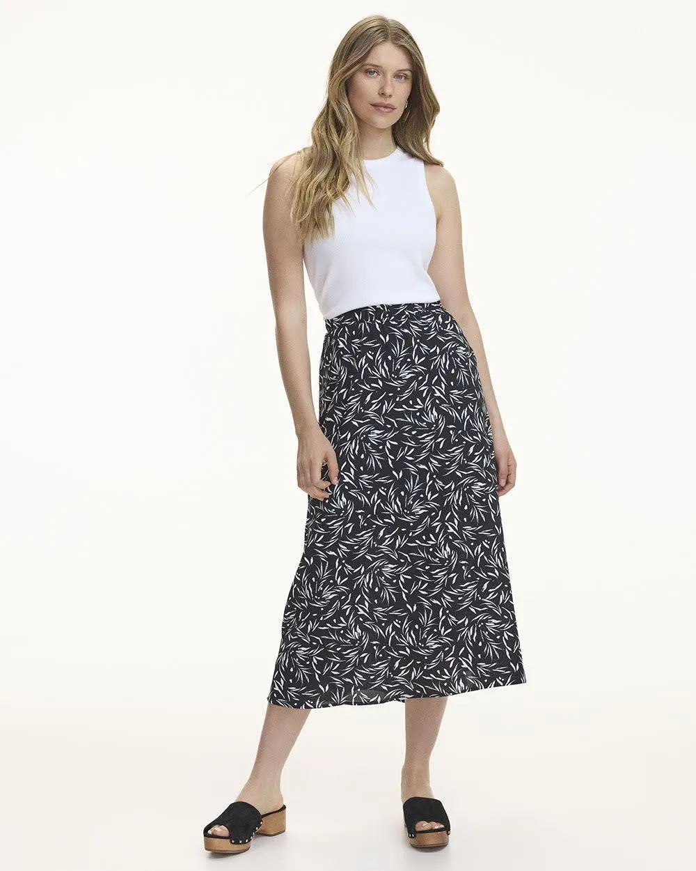 A-Line Crepe Midi Skirt sold by Reitmans product image thumbnail 3
