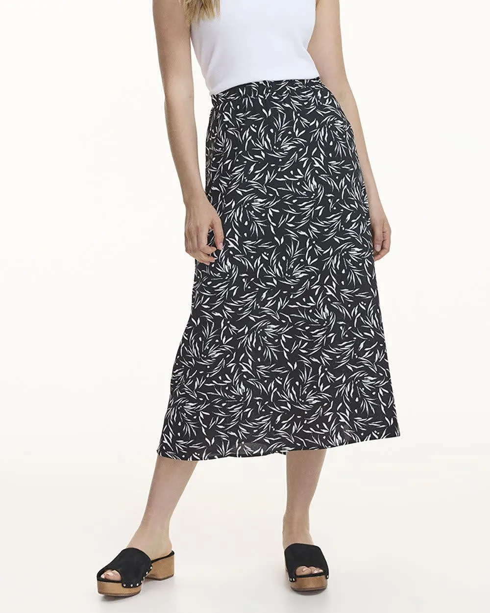 A-Line Crepe Midi Skirt sold by Reitmans product image thumbnail 4