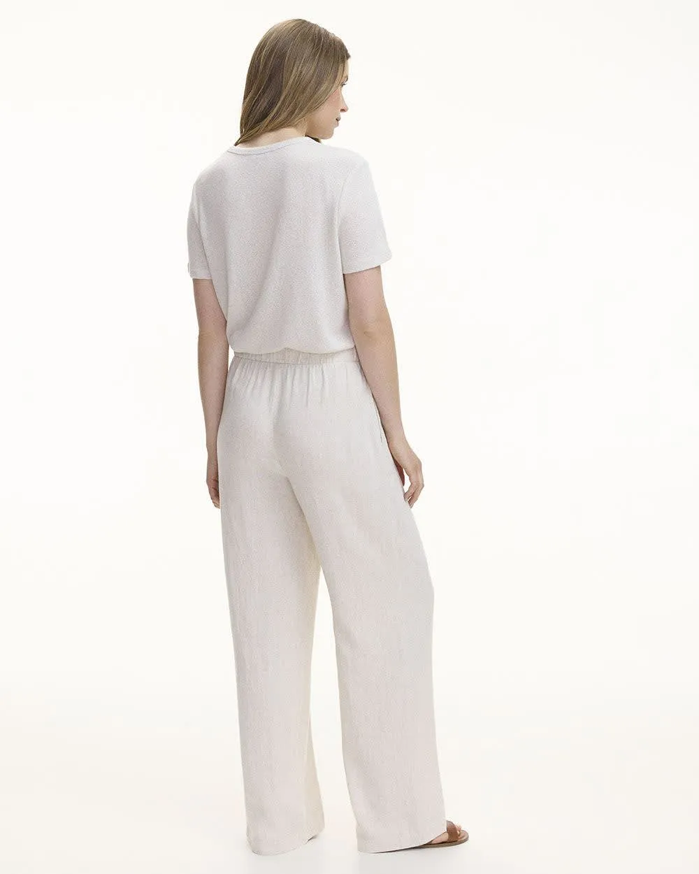 Wide-Leg Linen-Blend Pant - Petite sold by Reitmans product image thumbnail 2