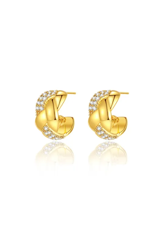 Classicharms-Braided Design Cuff Hoop Earrings sold by Reitmans