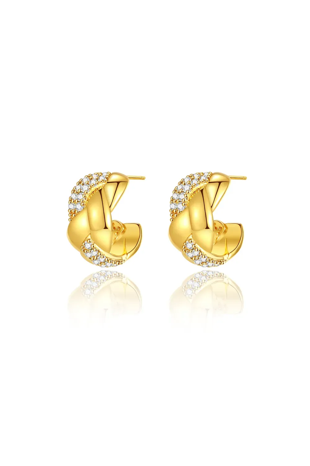 Classicharms-Braided Design Cuff Hoop Earrings sold by Reitmans product image thumbnail 5