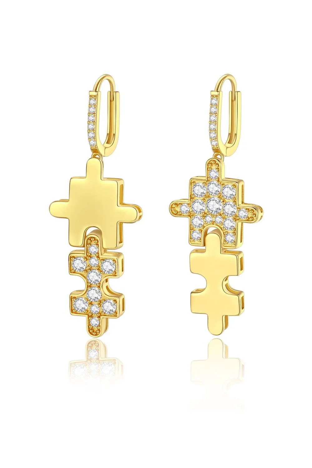 Classicharms-Jigsaw Puzzle Drop Earrings sold by Reitmans