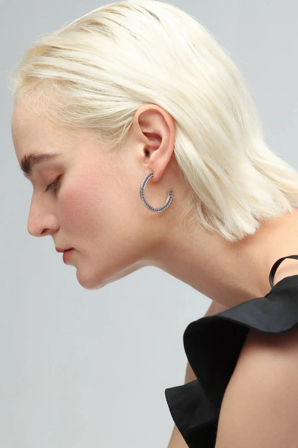 Classicharms-Zirconia Molten C Hoop Earrings sold by Reitmans product image thumbnail 2