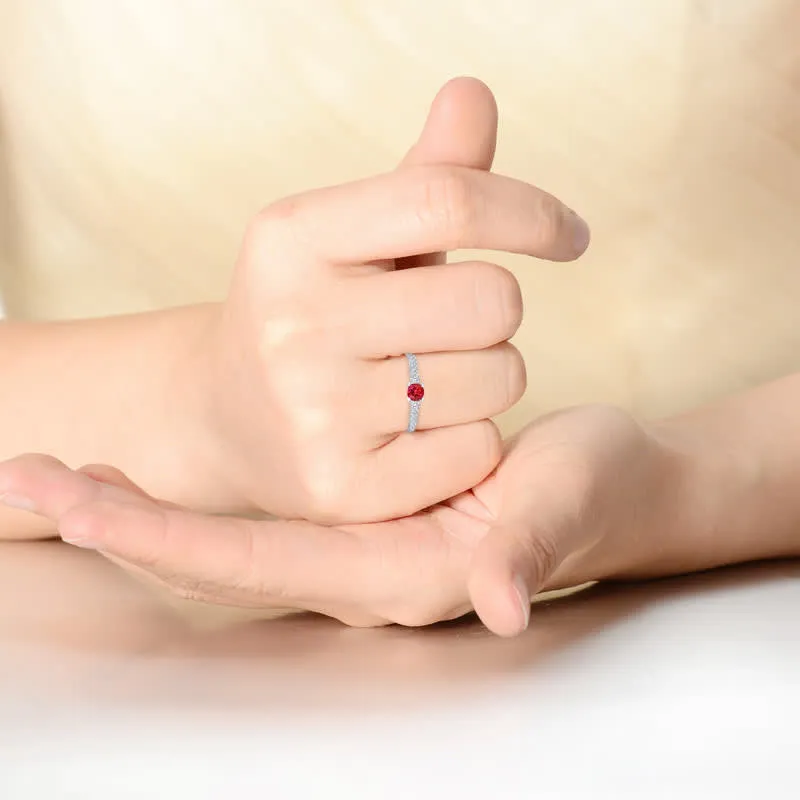 Genevive Sterling Silver White Gold Plating with Colored Cubic Zirconia Ring sold by Reitmans product image thumbnail 4