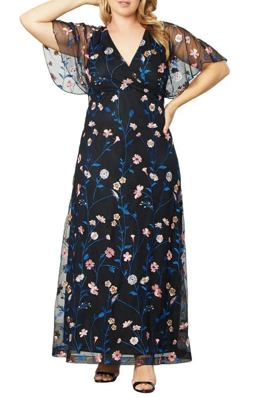 Kiyonna Embroidered Elegance Evening Gown (Plus Size) sold by Reitmans