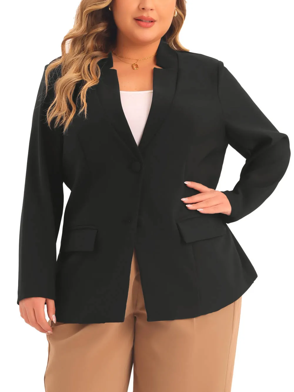 Agnes Orinda - Suit Button Blazer Jacket sold by Reitmans product image thumbnail 2