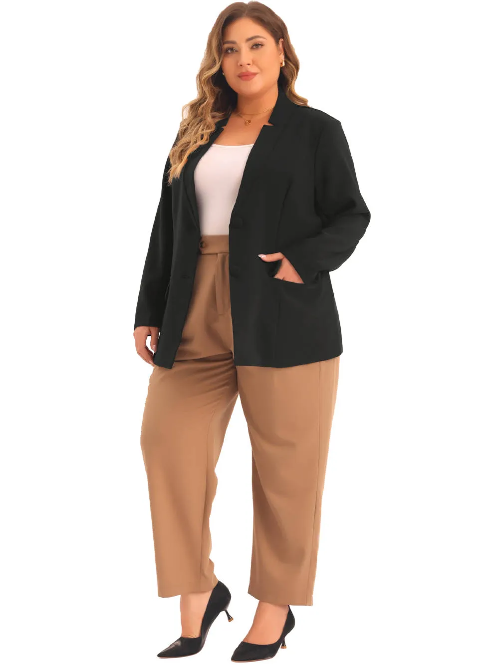 Agnes Orinda - Suit Button Blazer Jacket sold by Reitmans product image thumbnail 3