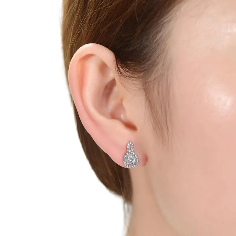 Rachel Glauber Classic Drop Earrings with Clear Cubic Zirconia sold by Reitmans product image thumbnail 2