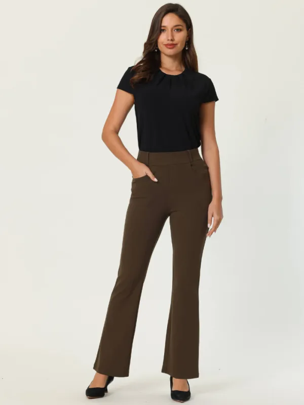 Hobemty- High Waist Flare Leg Stretchy Pants made by Reitmans