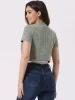 Allegra K- Short Sleeve Crop Tweed Cardigan sold by Reitmans