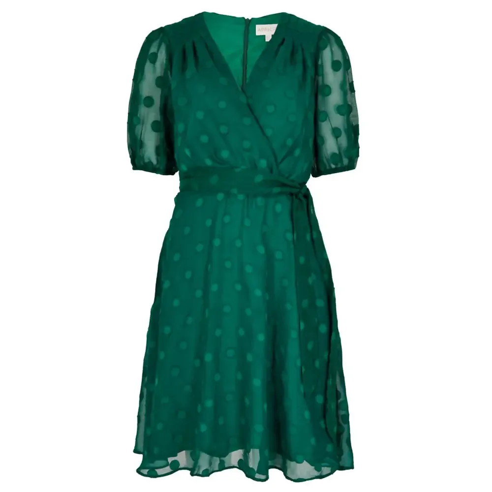 APRICOT - Pleat Detail Wrap Jacquard Dot Dress sold by Reitmans product image thumbnail 3