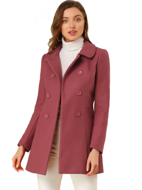 Allegra K- Peter Pan Collar Double Breasted Coat sold by Reitmans