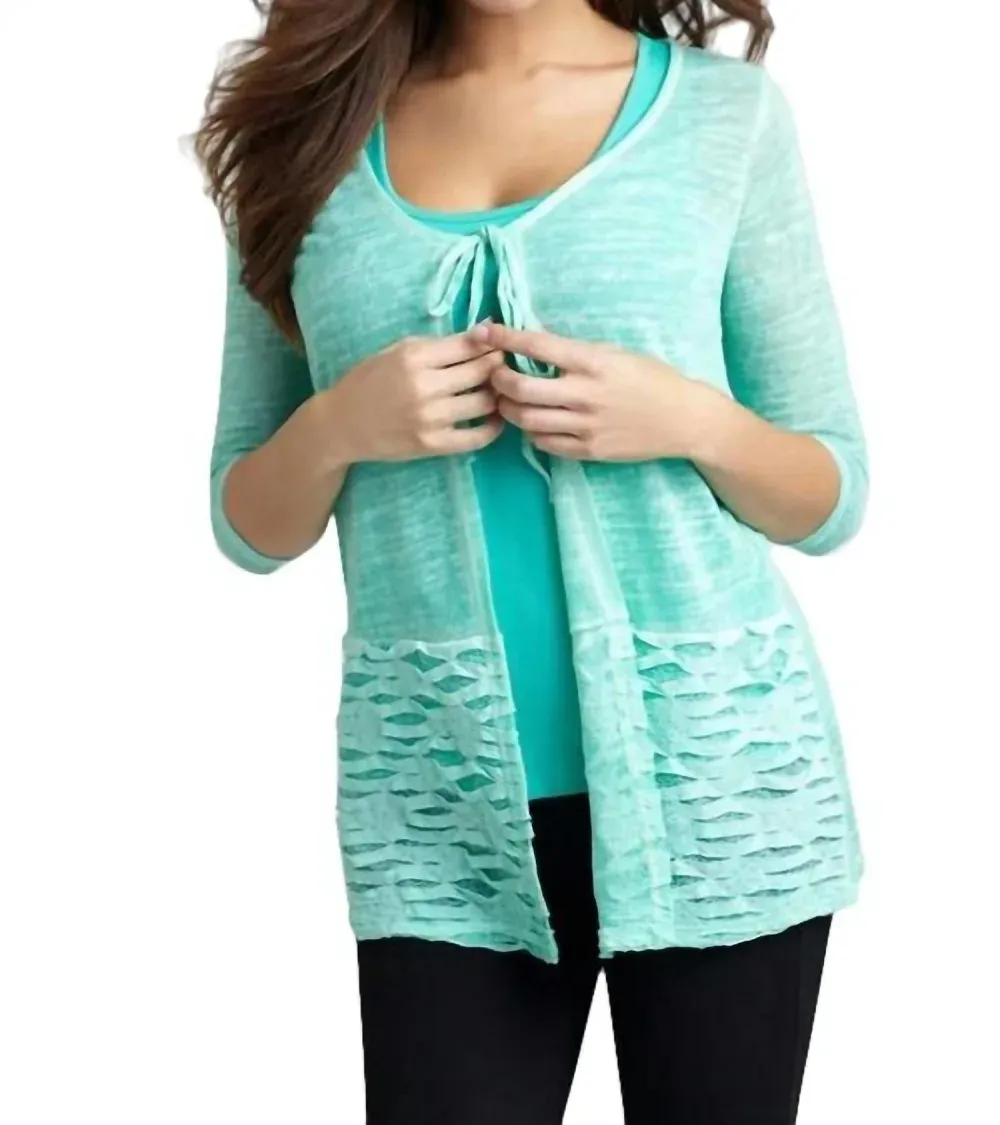ANGEL - Tie-Front Melange Cardigan sold by Reitmans product image thumbnail 3