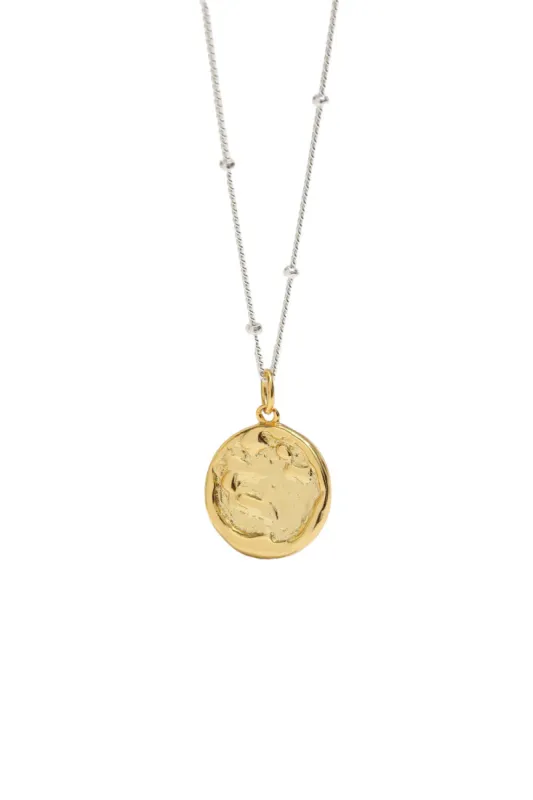 Classicharms-Sterling Silver Molten Coin Pendant Necklace sold by Reitmans