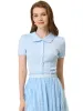 Allegra K- Vintage Sweet Doll Collar Button Down Shirt sold by Reitmans