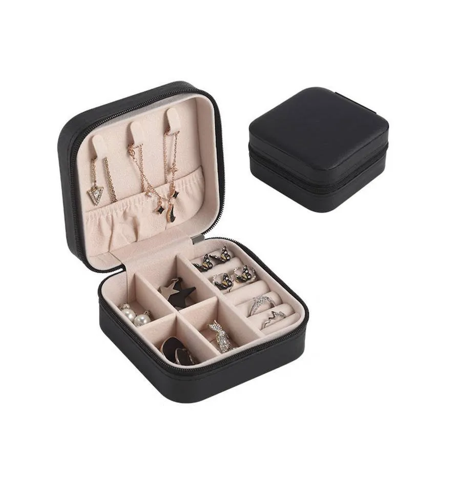 Compact Travel Size Jewelry Storage Box in classic navy - Don't AsK sold by Reitmans
