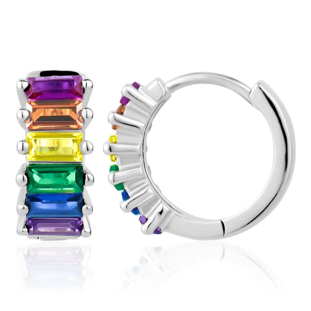 3A CUBIC ZIRCONIA MULTICOLOR HOOP EARRINGS sold by Reitmans product image thumbnail 2