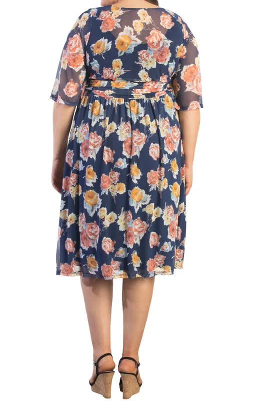 Kiyonna Katarina Illusion Mesh Cocktail Dress (Plus Size) sold by Reitmans product image thumbnail 3