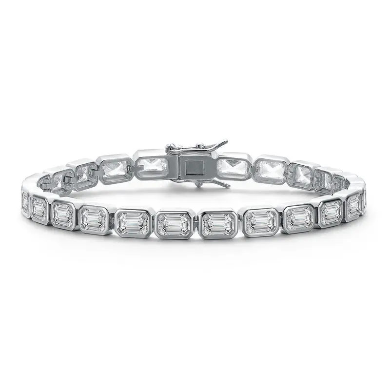 Rachel Glauber Emerald-Cut Clear Cubic Zirconia Tennis Bracelet sold by Reitmans product image thumbnail 2