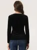 Allegra K- Velvet Sweetheart Neck Long Sleeves Top sold by Reitmans