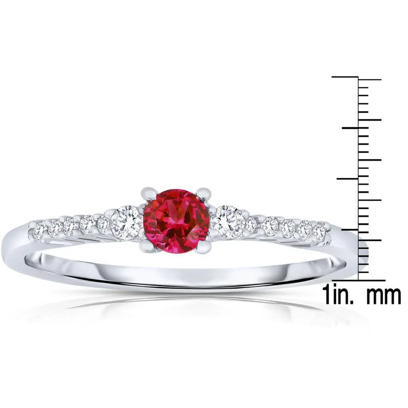 Genevive Sterling Silver White Gold Plating with Colored Cubic Zirconia Ring Size 7 sold by Reitmans product image thumbnail 3