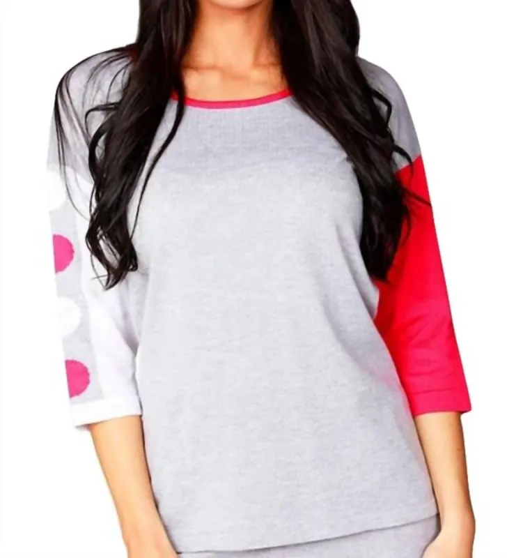ANGEL - 3/4 Sleeve Color Block Crew Top sold by Reitmans