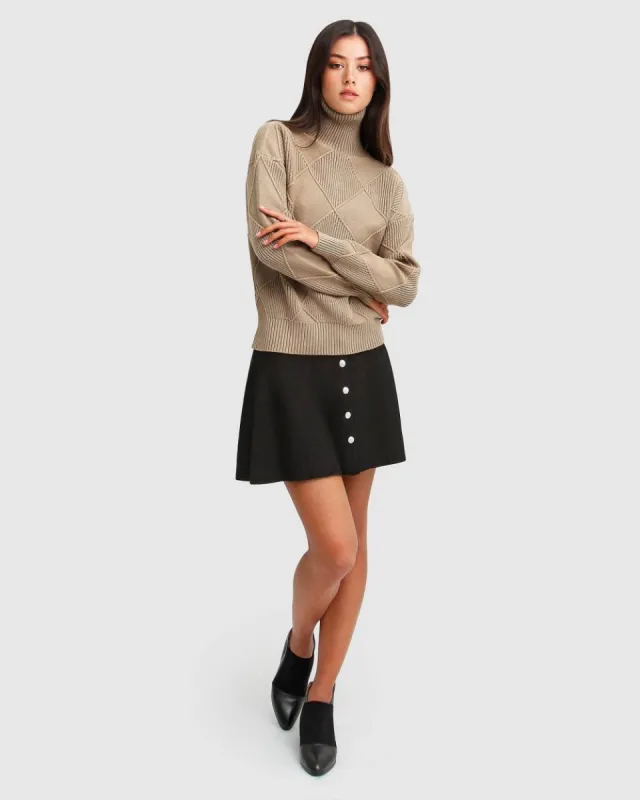 The Academy Turtleneck Jumper - Oat sold by Reitmans