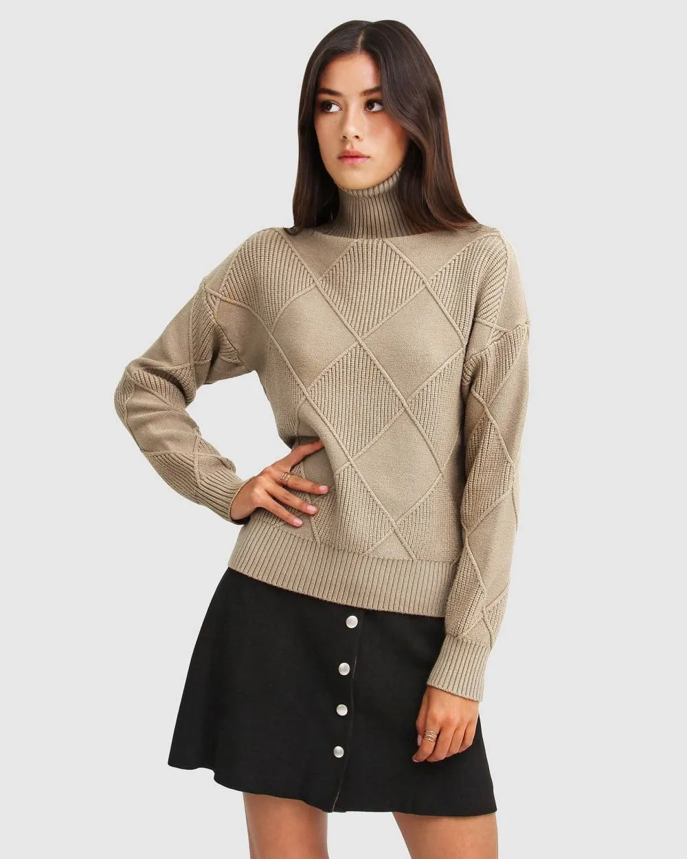The Academy Turtleneck Jumper - Oat sold by Reitmans product image thumbnail 4