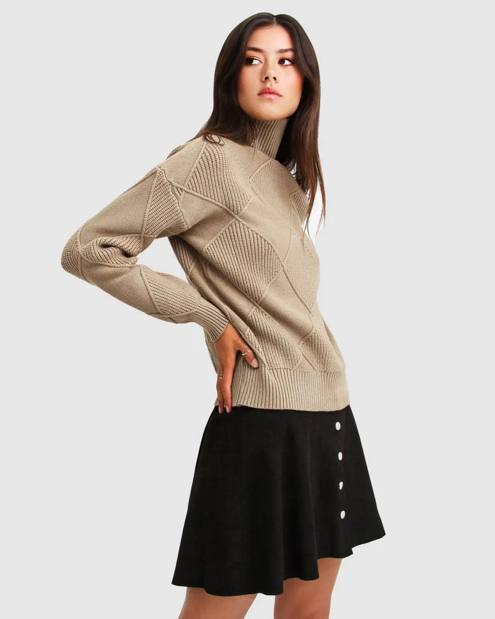 The Academy Turtleneck Jumper - Oat sold by Reitmans product image thumbnail 5