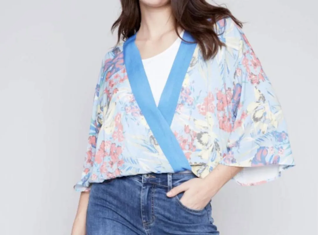 CHARLIE B - Printed Overlap Blouse sold by Reitmans