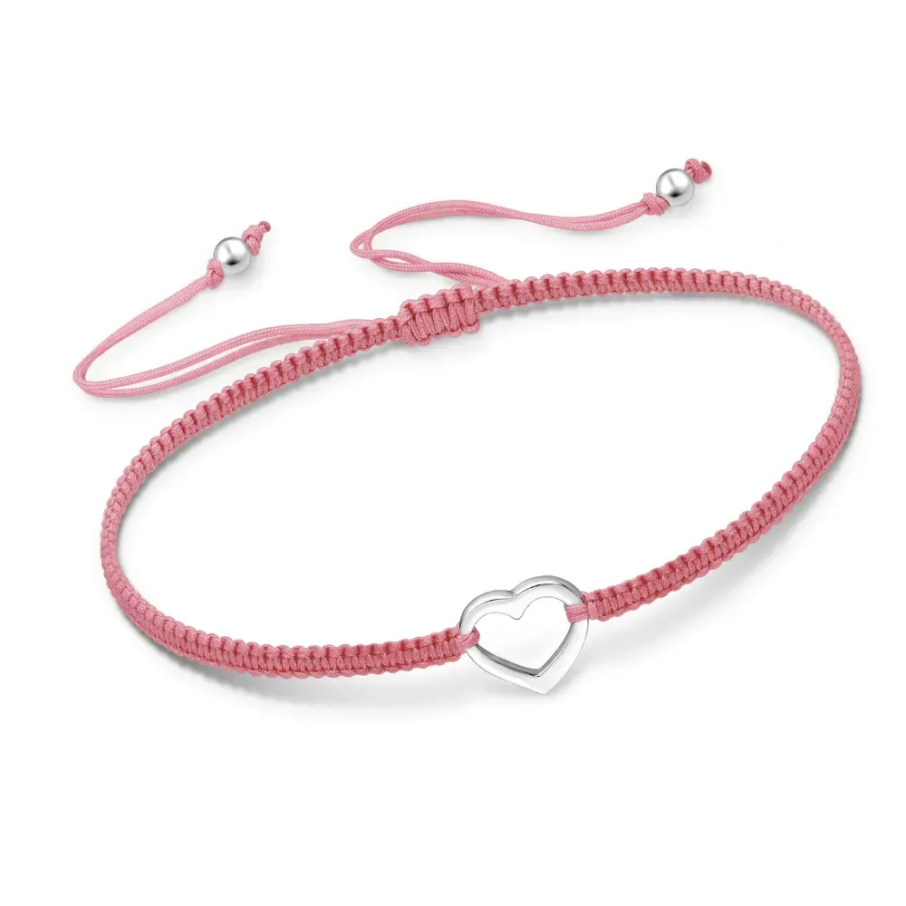 Pink Adjustable Bracelet with Sterling Silver Heart by Ag Sterling sold by Reitmans product image thumbnail 2