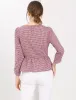 Allegra K - Round Neck Ruched 3/4 Sleeve Plaid Peplum Top sold by Reitmans