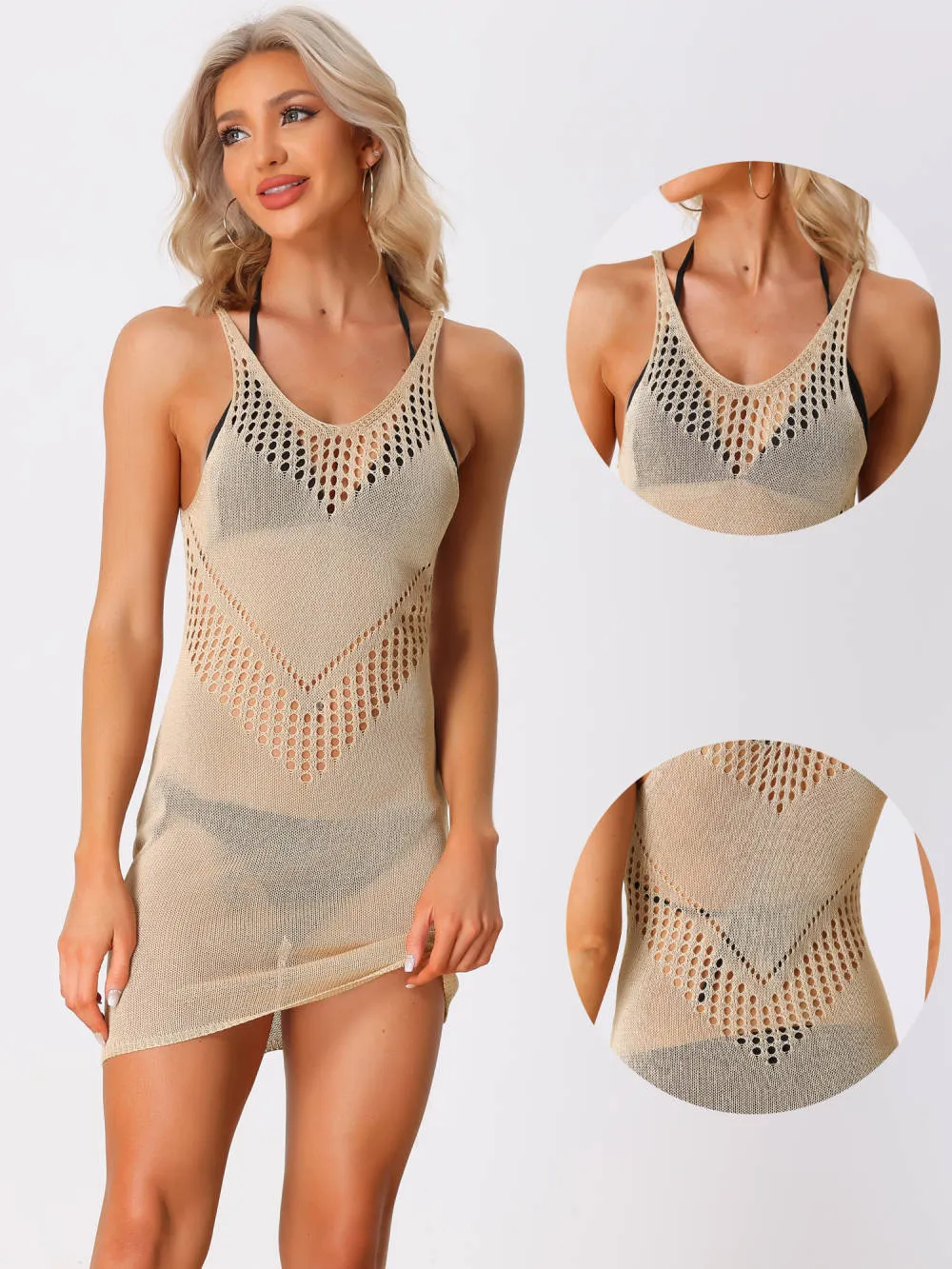 Allegra K- Crochet Bathing Suit Coverup Beach Dress sold by Reitmans product image thumbnail 2