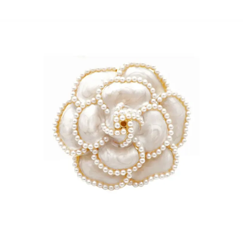 Faux Pearl Layered Rose Flower Brooch - Don't AsK sold by Reitmans product image thumbnail 2